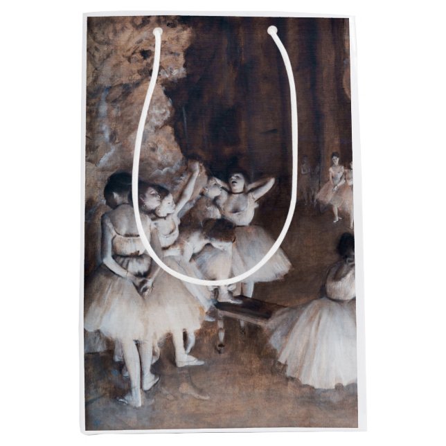 Sac Cadeau Moyen Edgar Degas - Répétition de ballet sur scène (Devant)
