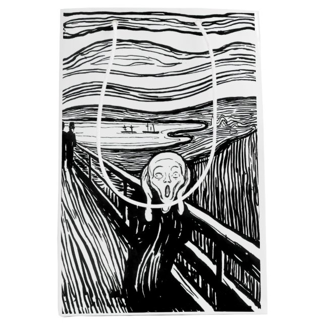 Sac Cadeau Moyen Edvard Munch - La lithographie de cri (Devant)