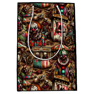 Sac Cadeau Moyen Éffrayant Clown Déplaisant Zombie Abandonné Carnav