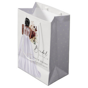 Sac Cadeau Moyen Elegant Boho Lilac Mariage Gown Fête des mariées