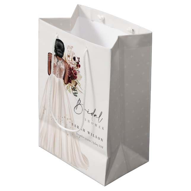 Sac Cadeau Moyen Elegant Boho White Mariage Gown Fête des mariées (Devant Angle)