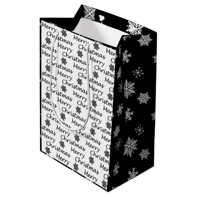 Sac Cadeau Moyen Élégant Fa de Noël Moderne La La La (Dos Angle)