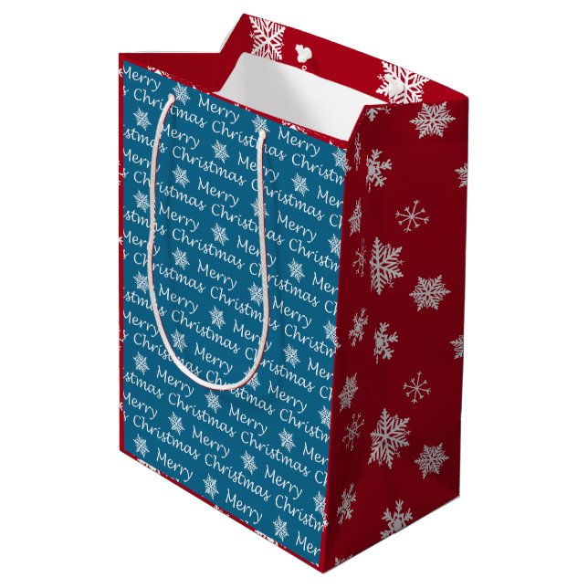 Sac Cadeau Moyen Élégant Fa de Noël Moderne La La La (Dos Angle)