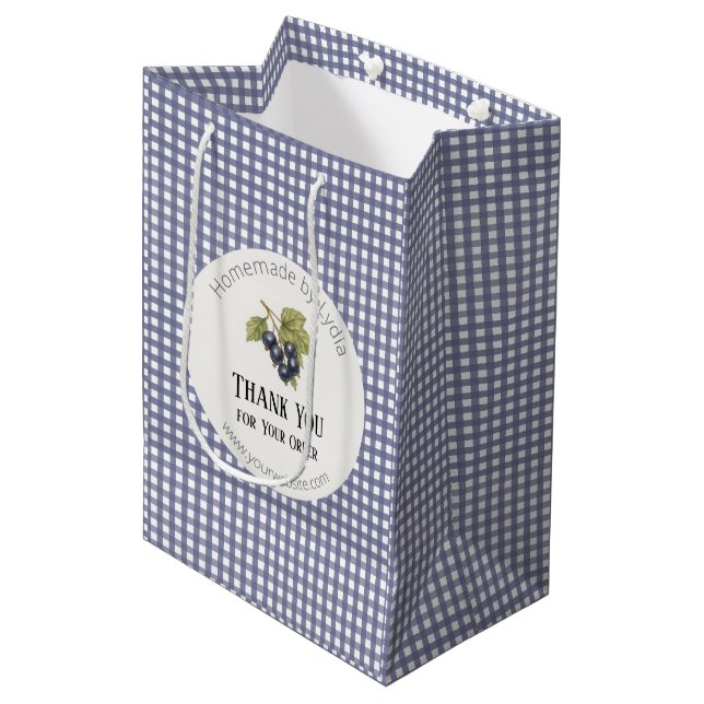 Sac Cadeau Moyen Élégant pot fait maison (Devant Angle)