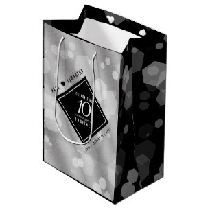 Sac Cadeau Moyen Élégante fête du 10e anniversaire du Mariage de Ti
