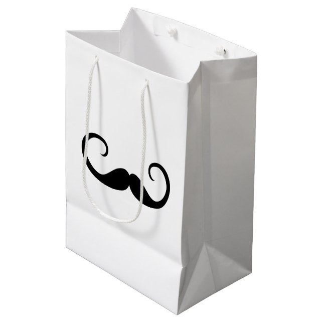 Sac Cadeau Moyen Elégante Moustache (Devant Angle)