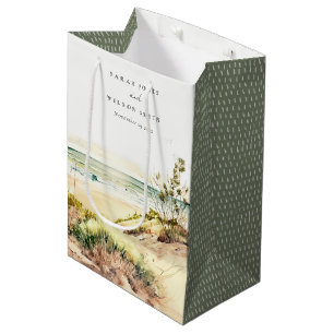 Sac Cadeau Moyen Elégante Plage de la côte Dusky Mariage de la mer