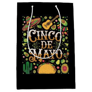Sac Cadeau Moyen Éléments de fête mignons de la fête Cinco De Mayo