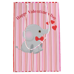 Sac Cadeau Moyen Eléphant Saint Valentin