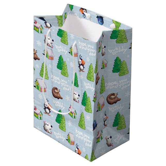 Sac Cadeau Moyen Elf the Movie | Bye Buddy Hope Vous Trouvez Votre  (Devant Angle)