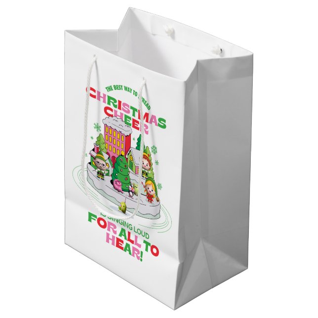 Sac Cadeau Moyen Elf the Movie | La meilleure façon de répandre Noë (Devant Angle)