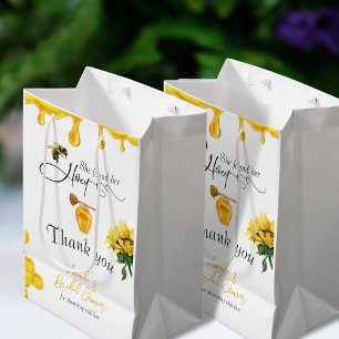 Sac Cadeau Moyen Elle a Trouvé Son Mariage de l'Abeille à Miel Élég