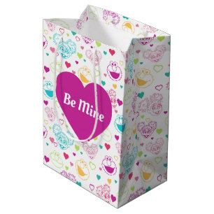Sac Cadeau Moyen Elmo & Abby Cadabby Valentine Hearts Motif