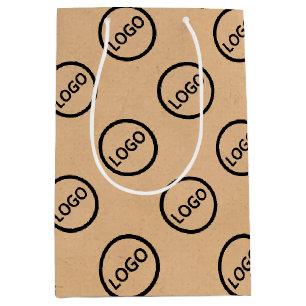 Sac Cadeau Moyen Emballage d'entreprise personnalisé avec logo