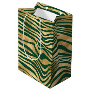 Sac Cadeau Moyen Emerald et Gold Safari Series Design 4