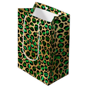 Sac Cadeau Moyen Emerald et Gold Safari Series Design 8