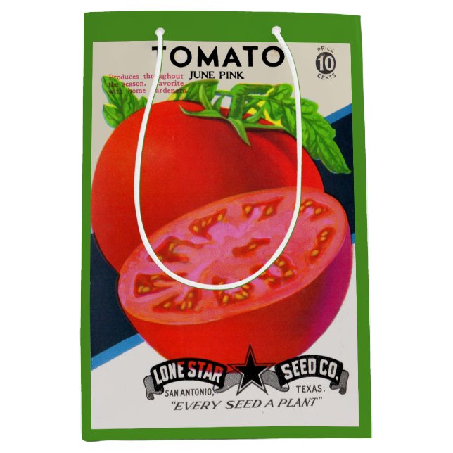 Sac Cadeau Moyen Empreinte de tomates dans les années 1950 (Devant)