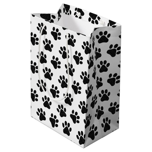 Sac Cadeau Moyen Empreintes de pattes Polka Dot (Dos Angle)