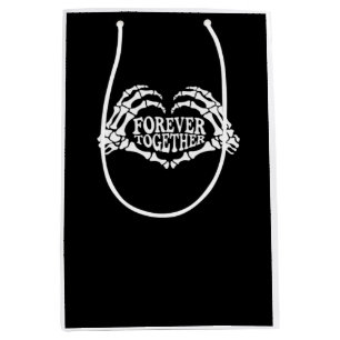 Sac Cadeau Moyen Ensemble Un Coeur Fait De Squelette Mains Classiqu