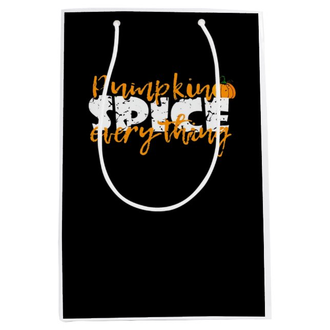 Sac Cadeau Moyen Épice citrouille Tout Halloween Drôle (Devant)