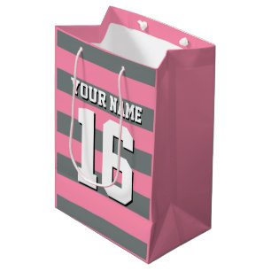 Sac Cadeau Moyen Équipe de Flamant rose de charbon rose Jersey Prep