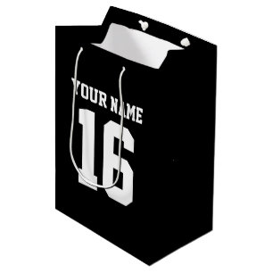 Sac Cadeau Moyen Équipe Jersey sportive noire