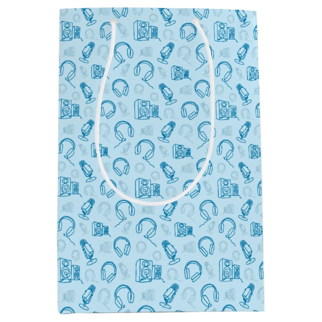 Sac Cadeau Moyen Équipement audio Monoline (Devant)