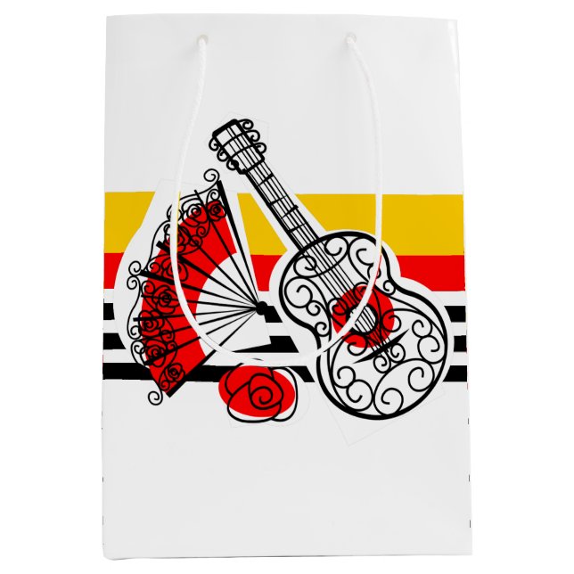 Sac Cadeau Moyen Espagnol Souvenirs Classic Stripe moyen (Devant)