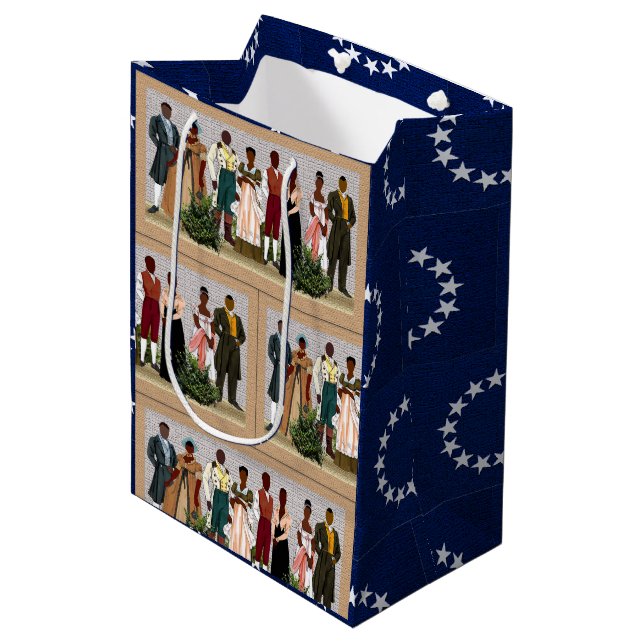 Sac Cadeau Moyen Ethnique (Devant Angle)