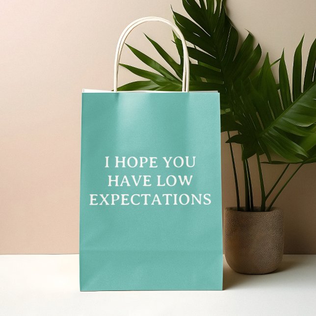 Sac Cadeau Moyen Faibles attentes Humour drôle (Créateur téléchargé)