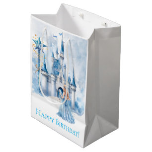 Sac Cadeau Moyen Fairy Tale Princess Castle Girl Anniversaire
