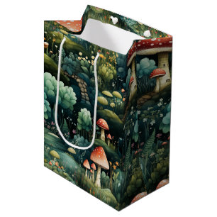 Sac Cadeau Moyen Fairytale en Fairyland Maison de champignons Green