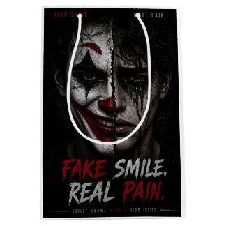 Sac Cadeau Moyen “Fake Smile, Real Pain: The Truth Behind Man