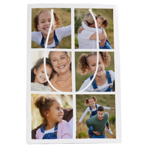 Sac Cadeau Moyen Famille moderne photos Collage photo