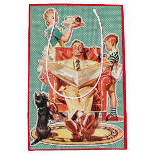 Sac Cadeau Moyen Famille nucléaire Vintage des années 1950, femme