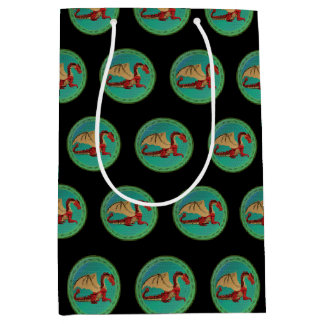 Sac Cadeau Moyen Fantastic Dragon Red and Green v11