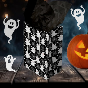 Sac Cadeau Moyen Fantômes mignons   Araignées   Spider Webs Hallowe