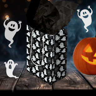 Sac Cadeau Moyen Fantômes mignons   Araignées   Spider Webs Hallowe