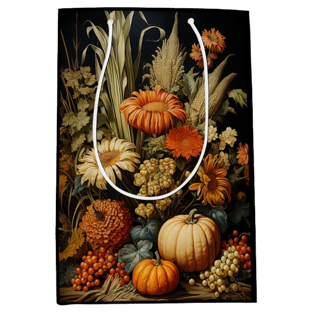 Sac Cadeau Moyen Farm Fall Autumn Pumpkin (Devant)