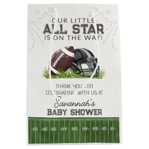 Sac Cadeau Moyen Favour de Baby Shower Football Little AllStar Touc