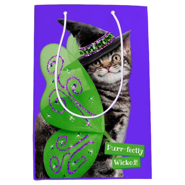 Sac Cadeau Moyen Fée de sorcière de Kitten (Devant)