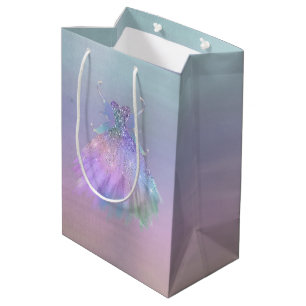 Sac Cadeau Moyen Fée Ethereal Rainbow Ombre Pastel Sheen