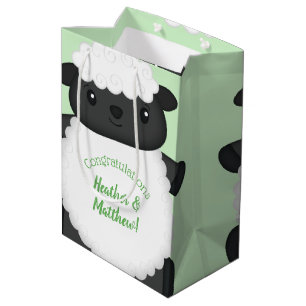 Sac Cadeau Moyen Ferme de Baby showers à moutons