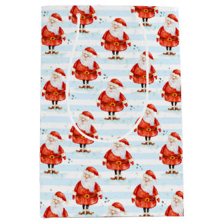 Sac Cadeau Moyen Festive Cute Santa Claus