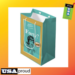 Sac Cadeau Moyen Fête de 40e Anniversaire Amusant Fab Fomans Annive