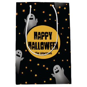 Sac Cadeau Moyen Fête de l'Halloween Motif des fantômes effrayants