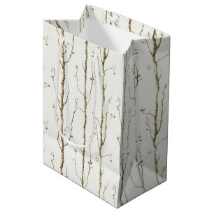 Sac Cadeau Moyen Fête de mariage sous les arbres verts bruns