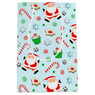 Sac Cadeau Moyen Fête de Noël de football créatif
