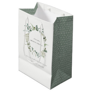 Sac Cadeau Moyen Fête des mariées d'aquarelle de l'Eucalyptus botan