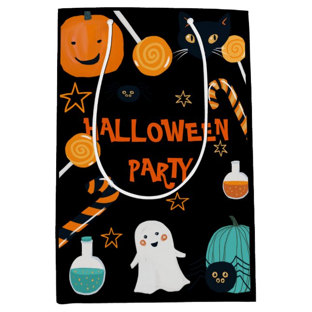 Sac Cadeau Moyen Fête d'Halloween drôle (Devant)